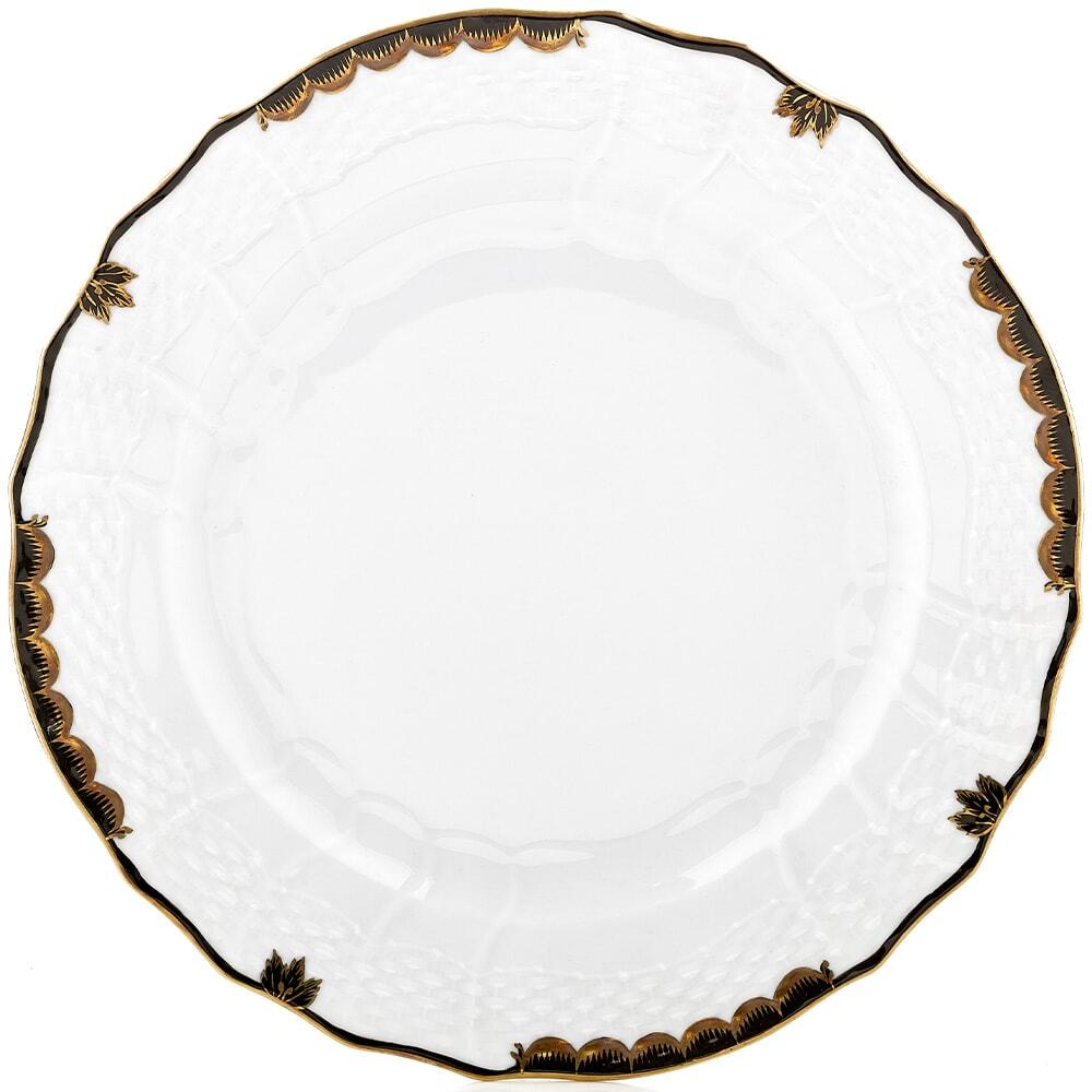 Herend Princess Victoria Black Dinner Plate